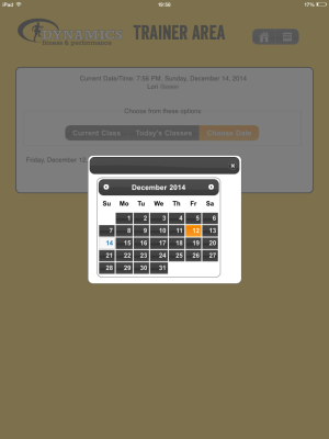 Trainer Area Screen Shot 1