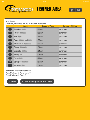 Trainer Area Screen Shot 2